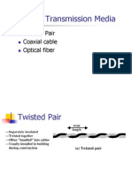 Guided Transmission Media: Twisted Pair Coaxial Cable Optical Fiber