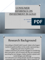 Consumer Preference On Investment in Gold: By-Raunak Gupta Bba 3 Year 0102462