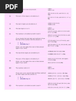 Divisibility Rules