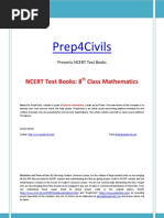 NCERT 8th Class Mathematics Www Prep4civils Com