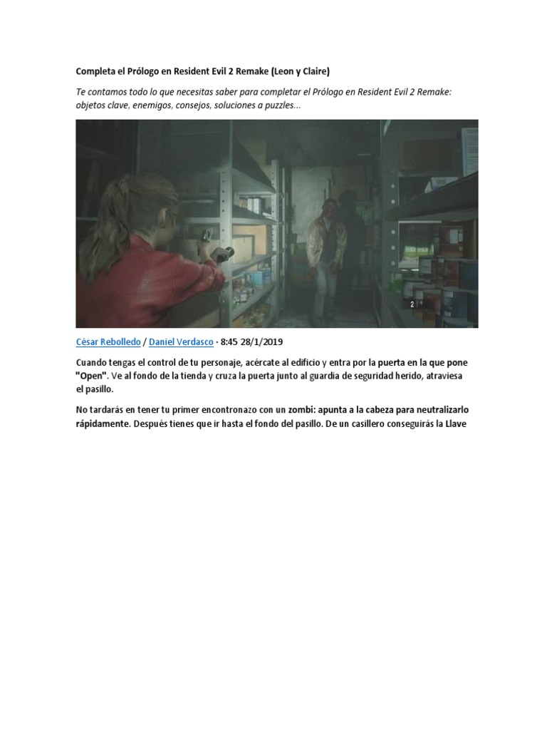 Resident Evil 2 Remake: TODOS los Puzles y sus soluciones