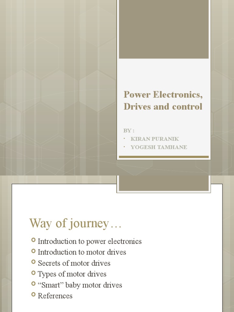 Power Electronics, Drives and Control PDF Power Electronics