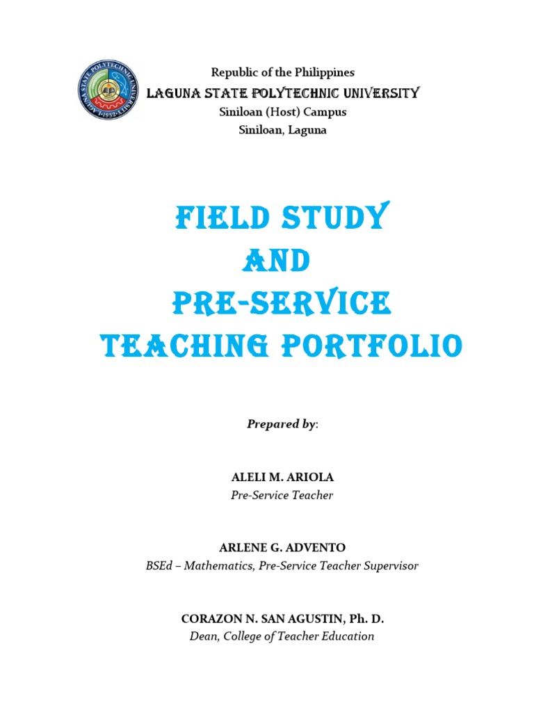 Teaching Portfolio PDF Teachers Lesson Plan