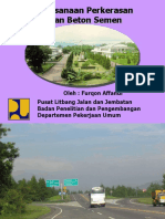 Beton, P.P, Pelaksanaan Perkerasan Beton, Desiminasi.