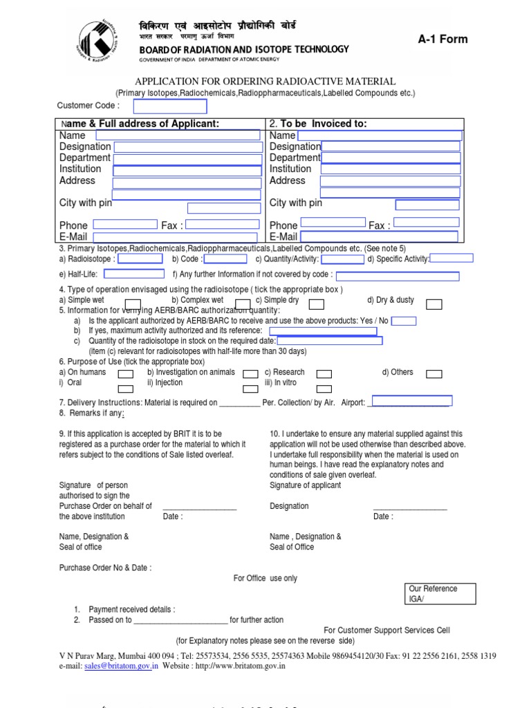 A 1 Form | Download Free PDF | Radioactive Decay | Nuclear Physics