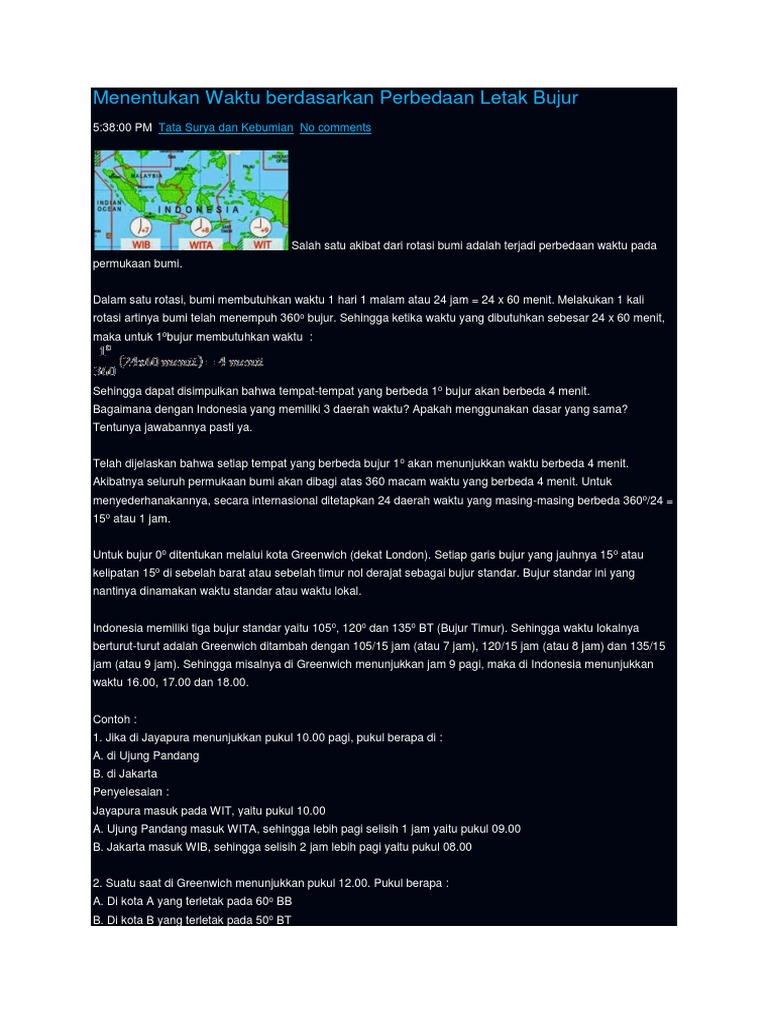 Garis Bujur Yang Berada Di Sebelah Timur Kota Greenwich Disebut