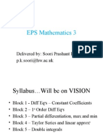 EPS Mathematics 3: Delivered By: Soori Prashant Kumar P.k.soori@hw - Ac.uk