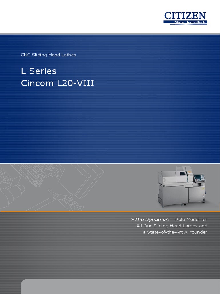Citizen L20-VIII CNC Lathe Overview | PDF | Numerical Control | Machining