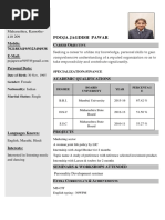 Only Graduation Base Resume