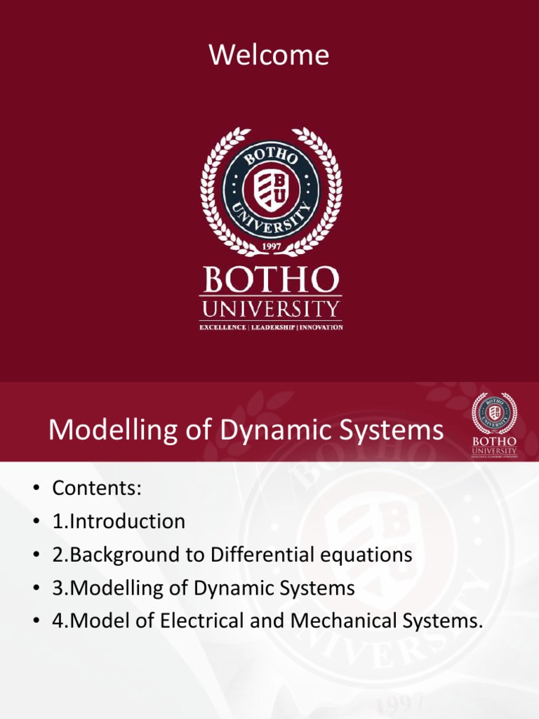 Dynamic Systems Modeling and Analysis | PDF | Mathematical Model ...
