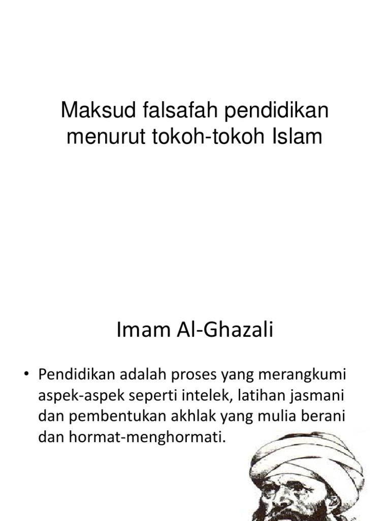 Maksud Falsafah Pendidikan Menurut Tokoh Tokoh Islam Pdf