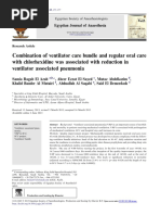 Combination of Ventilator Care Bundle and Regular Oral Care