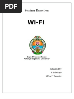 Wi-Fi: Seminar Report On