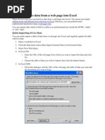 How to Feed Live Data From a Web Page Into Excel