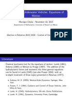 Autonomous Underwater Vehicles: Equations of Motion: Monique Chyba - November 18, 2015