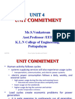 Unit Commitment Optimization and Constraints