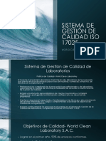 Sistema de Gestión de Calidad ISO 17025