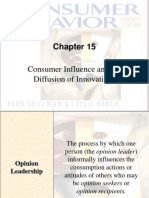 Consumer Influence and The Diffusion of Innovations