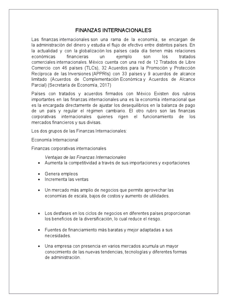 Generalidades de Finanzas Internacionales | PDF | Superproducción ...