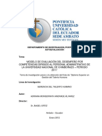 Proyecto Evaluacion Del Desempeno Por Competencias