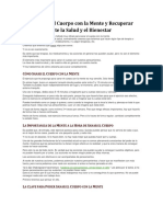 Cómo Sanar El Cuerpo Con La Mente y Recuperar Completamente La Salud y El Bienestar