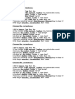 Comparative - Superlative Adjectives.