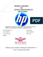 Project Report ON Marketing Strategies of HP in India