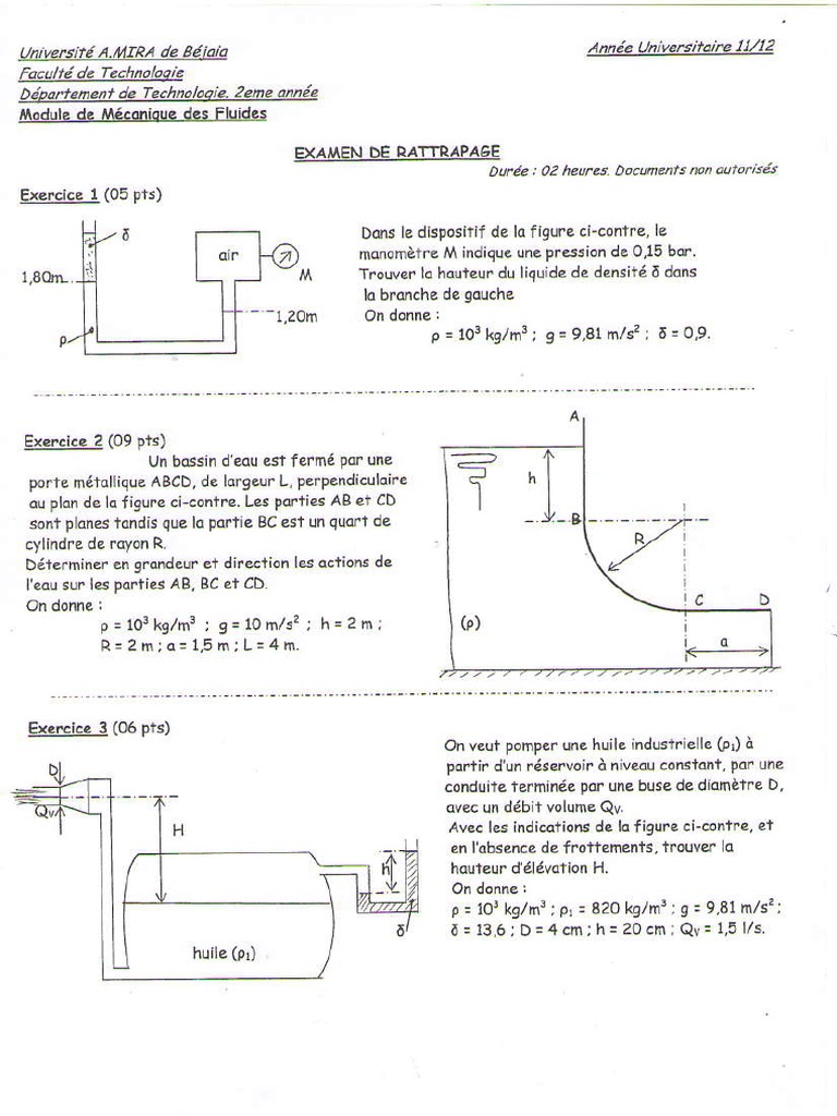 Examen De Rattrapage Corrige De Mdf 11 12