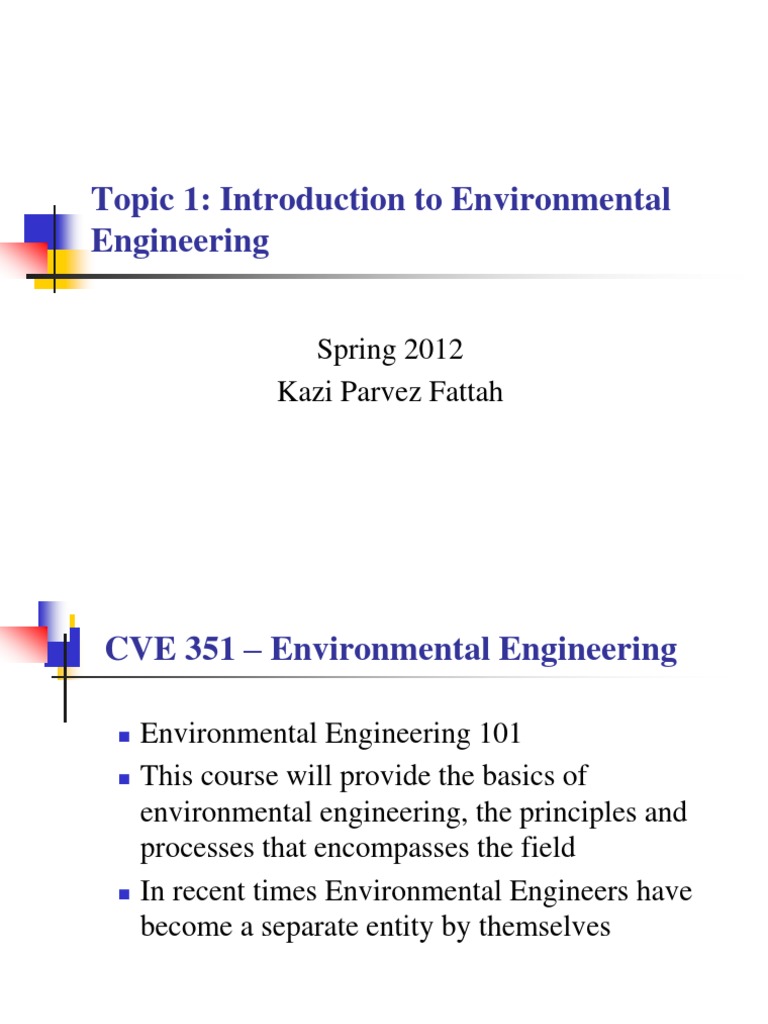 Basics of Environmental Engineering | PDF | Environmental Impact ...