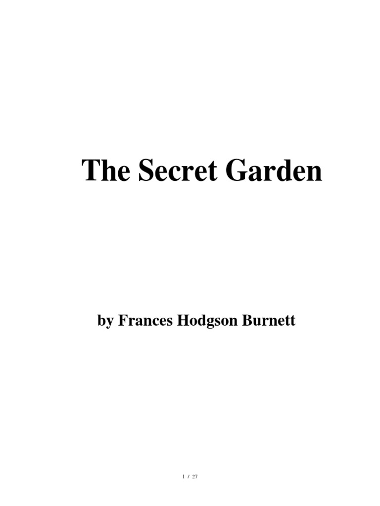 The Secret Garden | PDF | The Secret Garden | Nature