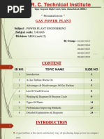 Gas Power Plant: ' Presentation On ''