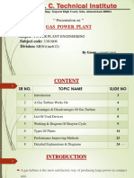 Gas Power Plant: ' Presentation On ''