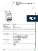 Interruptor termomagnético iC60N 3P 40A curva D