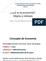Objeto y Metodo de La Economia
