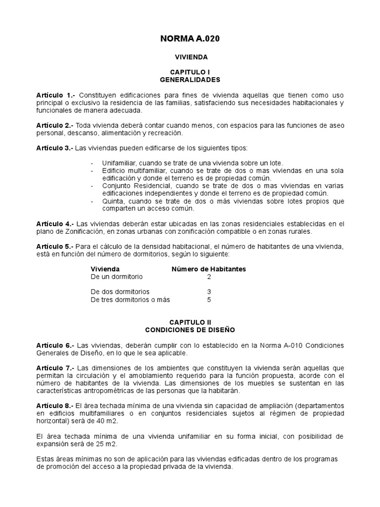 Norma A.020 | PDF | Ventana | Estacionamiento