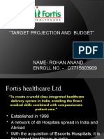 Target Projection and Budget