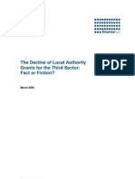 The Decline of Local Authority Grants For The Third Sector: Fact or Fiction?