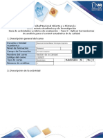 Guia de actividades y rubrica de evaluación - Fase 3 - Aplicar herramientas de análisis para el control estadístico de la calidad.docx