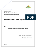 Reliability & Failure Analysis: BY: Abdullah Omar Mohammed Abou Reasha