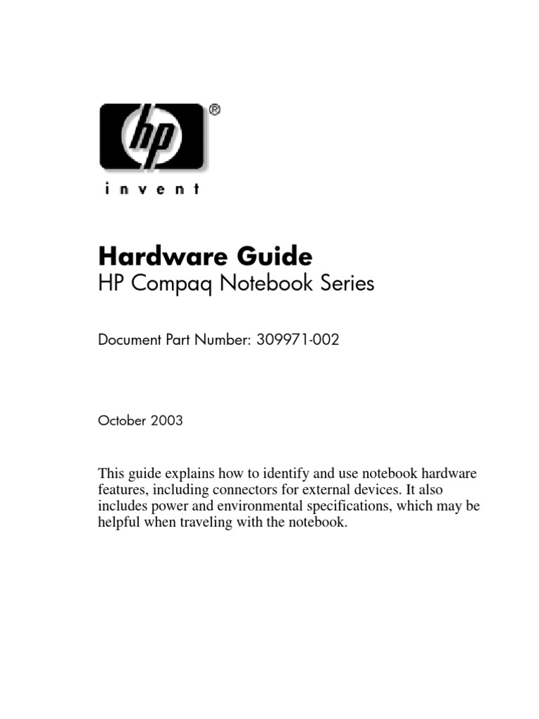 HP Nc4010 Laptop Manual | PDF | Keyboard Shortcut | Computer Keyboard