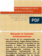 Panorama de La Investigación de La Comunicación en El Perú 2012 - I