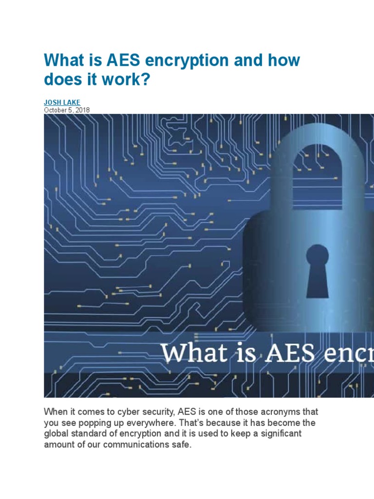 What Is AES Encryption and How Does It Work | PDF | Cryptography | E ...