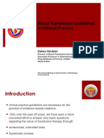 Blood Transfusion Guidelines in Clinical Practice: Salwa Hindawi