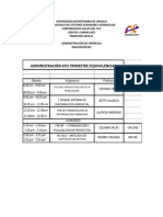 Horario 6to Trimestre Administracion de Empresas