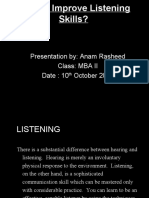 How to Improve Listening Skills Presentation