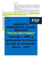 Techo Nocturno previene drogas en niños callejeros