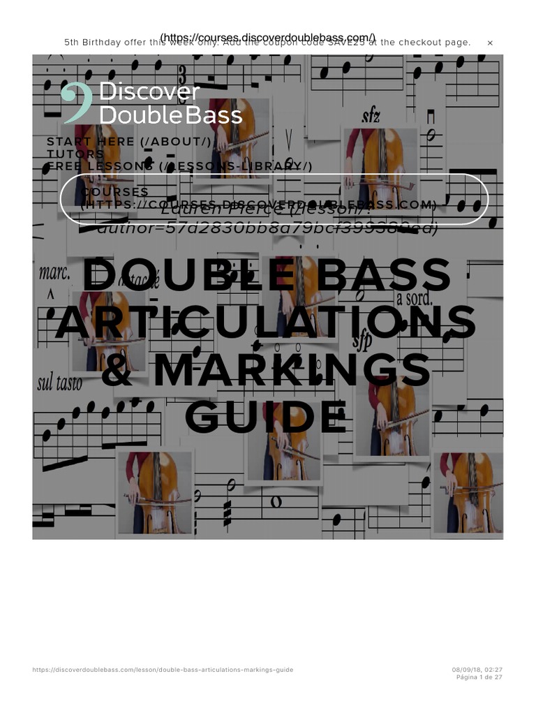 Double Bass Articulations & Markings Guide Lauren Pierce (/lesson/? Author