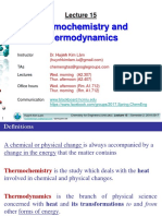 Lecture 15 - Thermochemistry and Thermodynamics