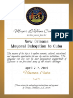 CNO Mayoral Delegation to Cuba Invitation
