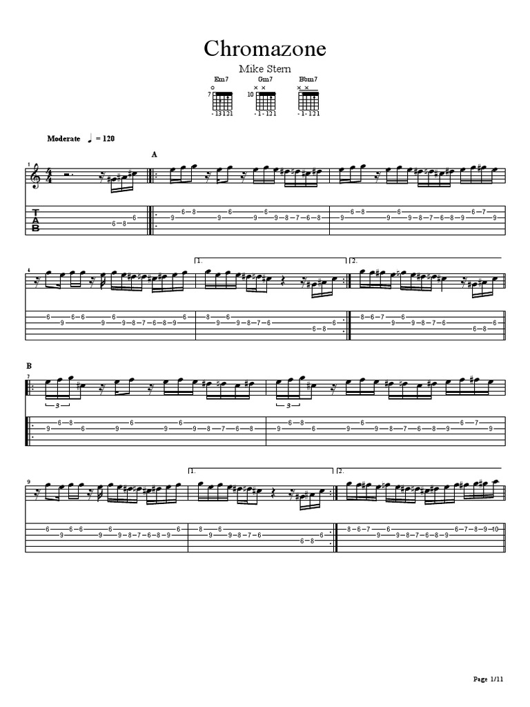 Mike Stern Chromazone Pdf